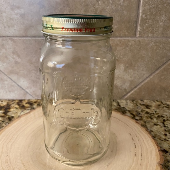 Vintage Rare Del Monte Clear Glass Mason Jar with Lid Storage Canning Lidded Jar - Picture 2 of 13